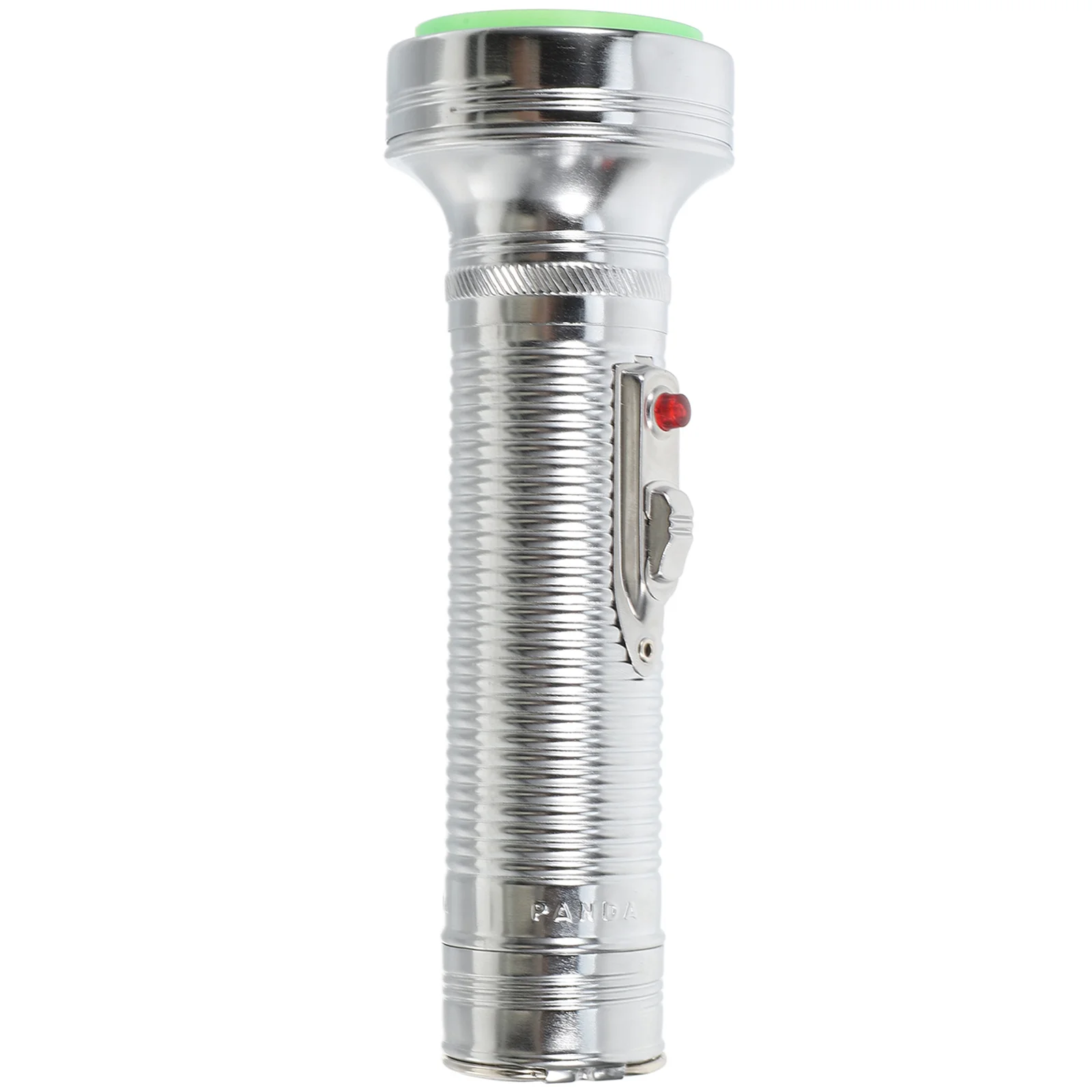 

Old-Fashioned Flashlight Vintage 70S Style Metal Build for Indoor Decor Party Supplies Photo Prop Portable Functional Rural