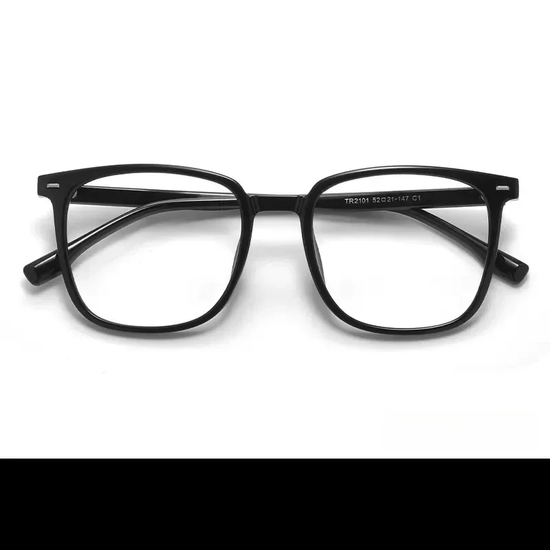 OLLYMURS Occhiali quadrati ultraleggeri Uomo Donna Occhiali miopia flessibili Occhiali da vista con montatura da vista TR90 di grandi dimensioni