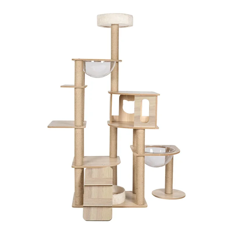 Cat climbing rack cat nest tree one does not occupy jumping platform shelf space large scratching post