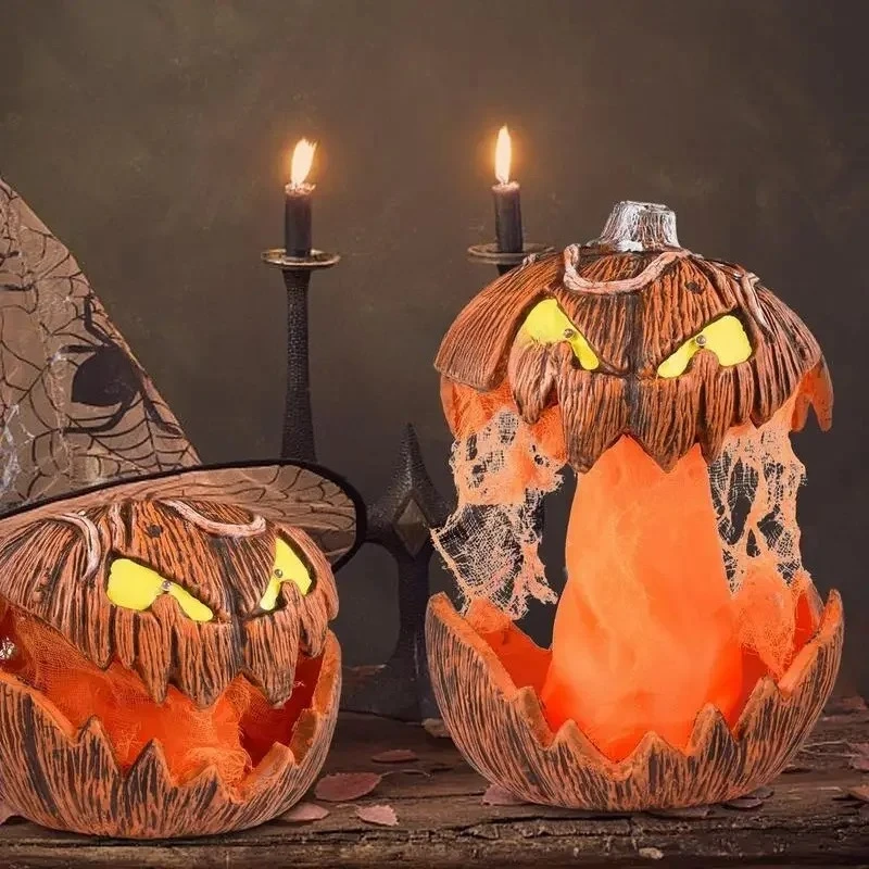 Halloween subir y caída sonido emocionante cabeza de calabaza luz de calabaza decoración de patio decoración al aire libre