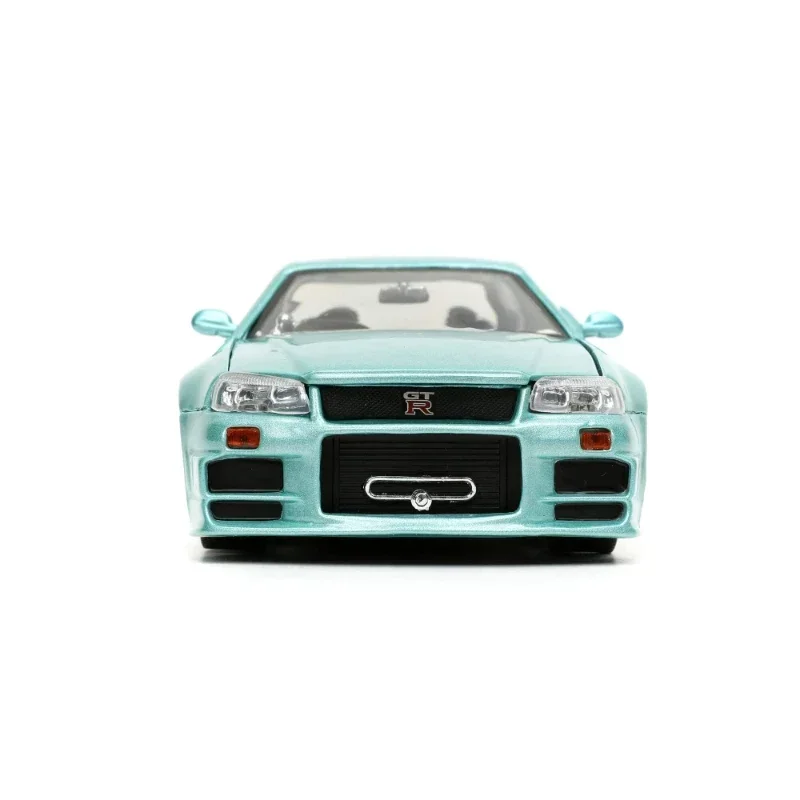 Jada 1:24 Brian 2002 Nissan Skyline GT-R R34 Toys JDM Street Drift Super Cars High Simulation Metal Case Gift