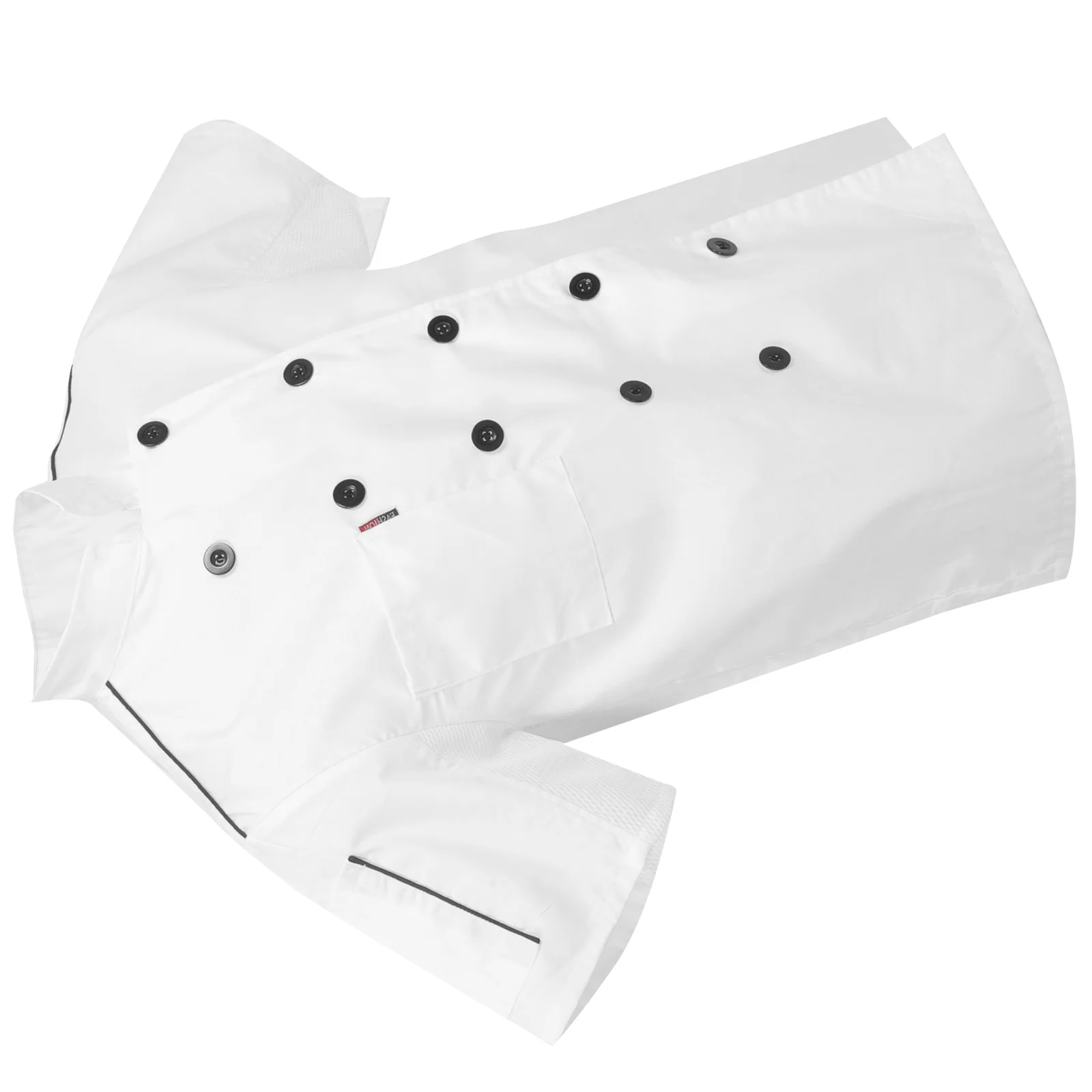 

Chef Coat Short Sleeve Kitchen Uniform Men Restaurant Cook Shirt Breathable Stain Resistant Workwear Chef Clothes