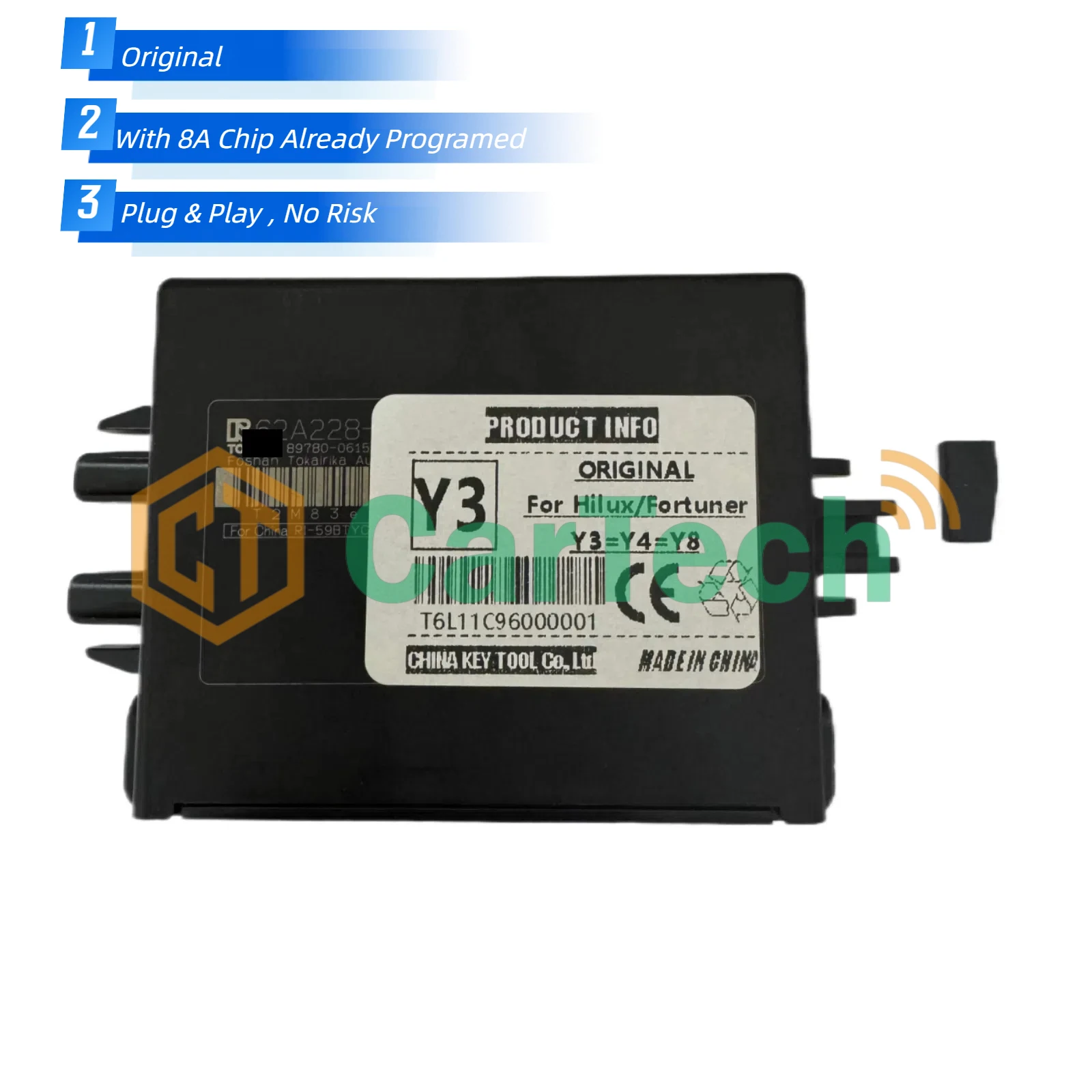 Immobilizer box for Toyota Y3 Y4 Y8 C8 For Hilux For Revo For Fortuner For Hiace For Rav combined with 8A chip already programed