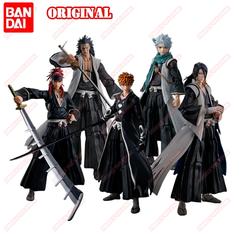 

BANDAI Original S.H.Figuarts BLEACH Animation Peripheral Toys Ichigo Byakuya Renji Anime Action Movable Model Figure Collection