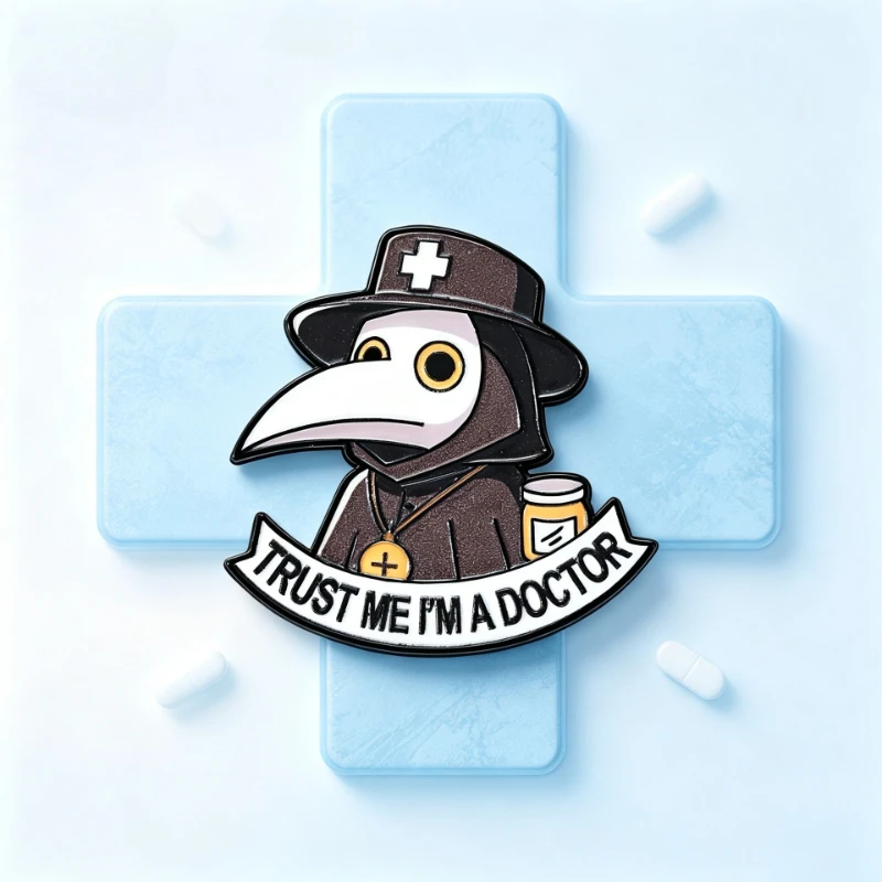 New Creative Gothic Plague Doctor Metal Brooch Cartoon Enamel Pin Vintage Badge DIY Clothing Bags Hat T-shirt Accessory for Gift