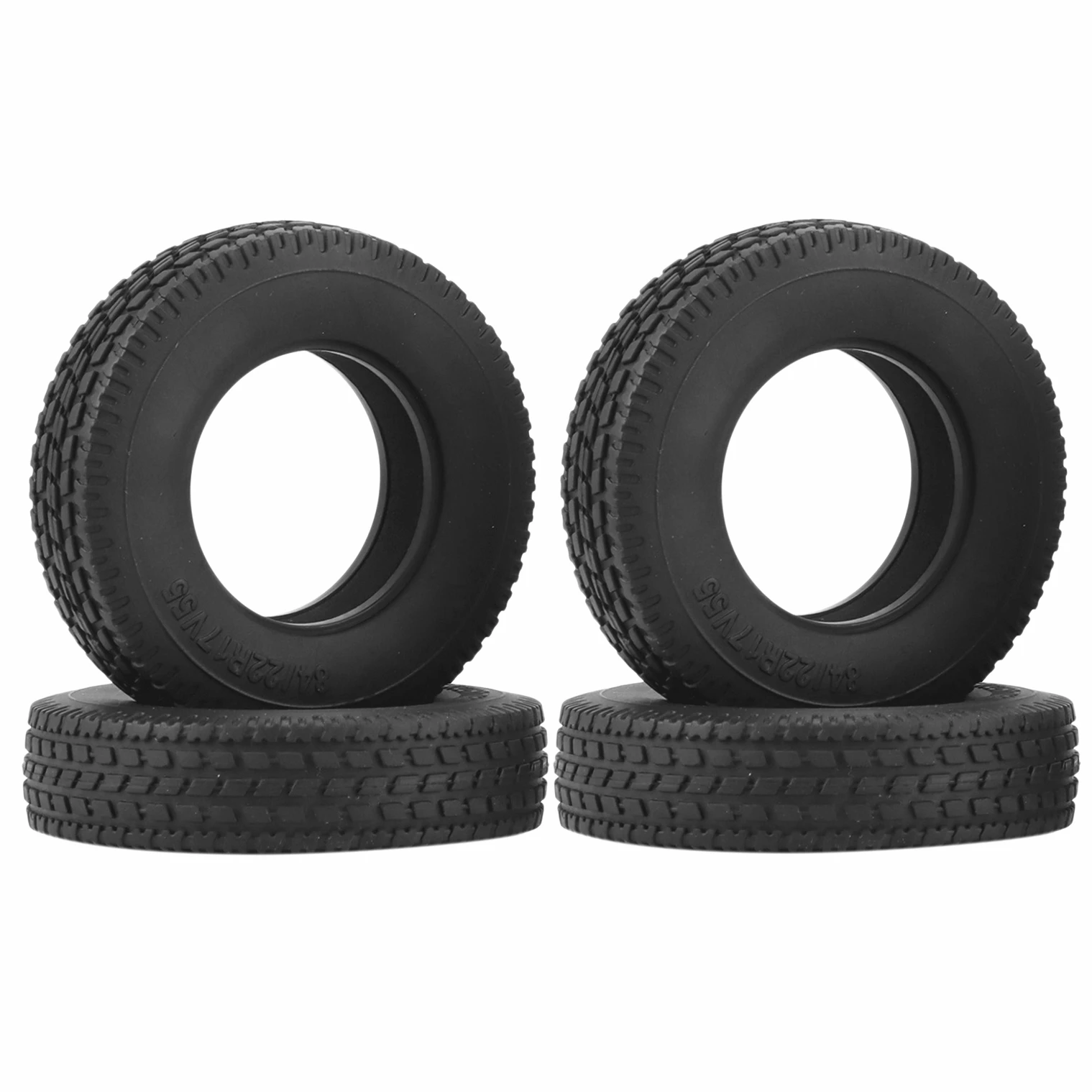 4pcs 84x20mm Hard Rubber Tires for 1/14 Tamiya RC Tractor Truck Tipper MAN King Hauler ACTROS SCANIA Semi Upgrade Parts