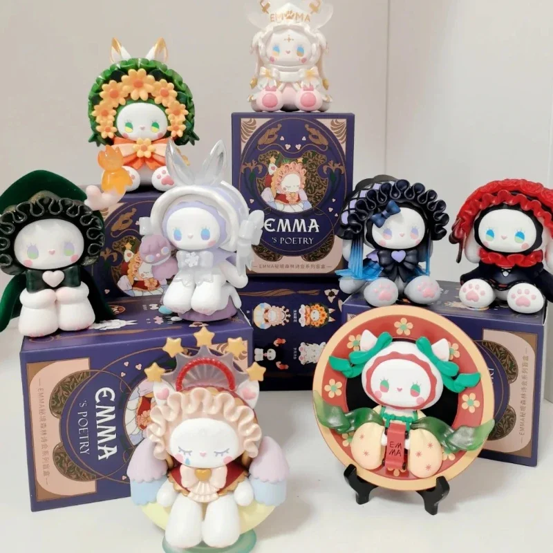 EMMA الشعر سلسلة 6 صندوق أعمى الفينيل صندوق غامض اللعب دمية لطيف مفاجأة هدية أنيمي الشكل سطح المكتب الحلي الهدايا جمع #1