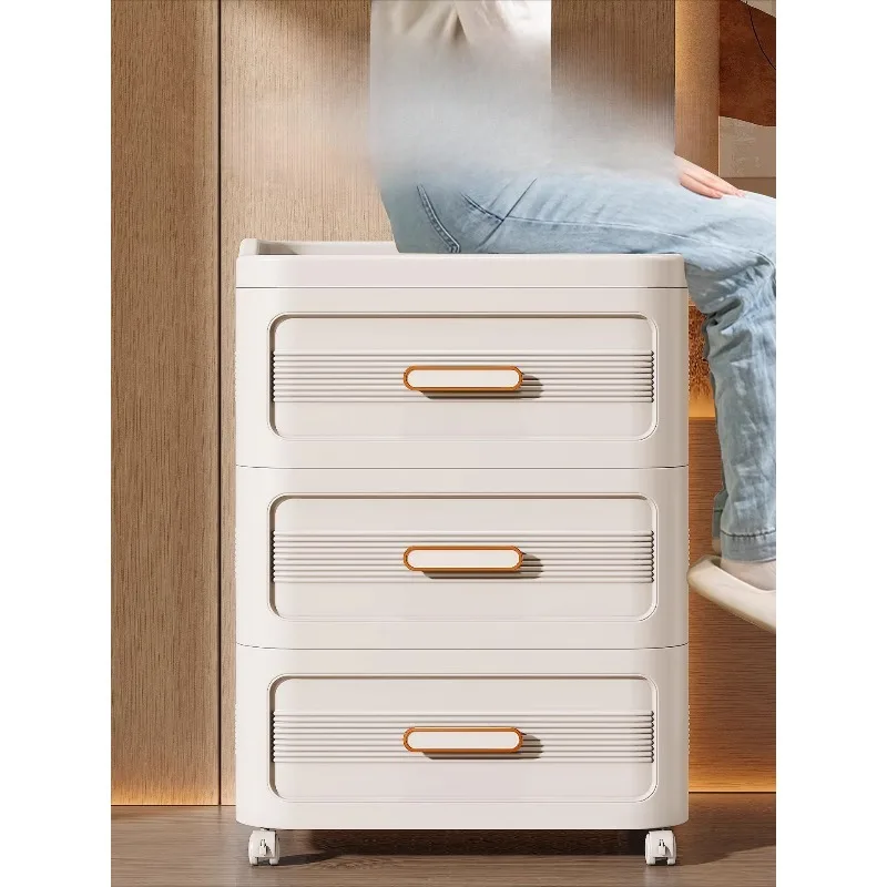 Installation-free drawer storage cabinet, household living room locker, removable storage cabinet under table, bedroom bedside t