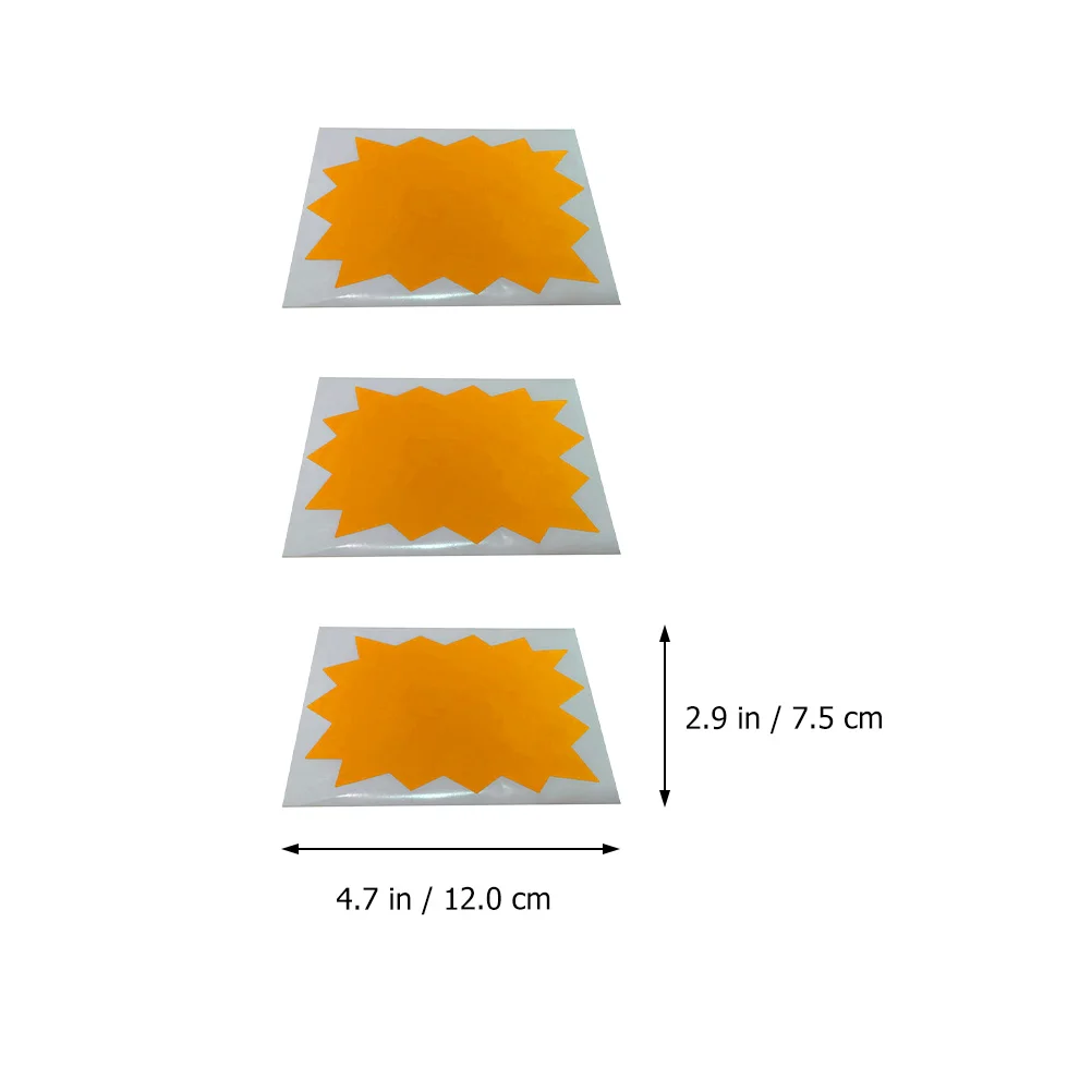 Etichette adesive per etichette adesive adesivi Star Burst Signs per le vendite al dettaglio carta fluorescente prezzo supermercato note adesive