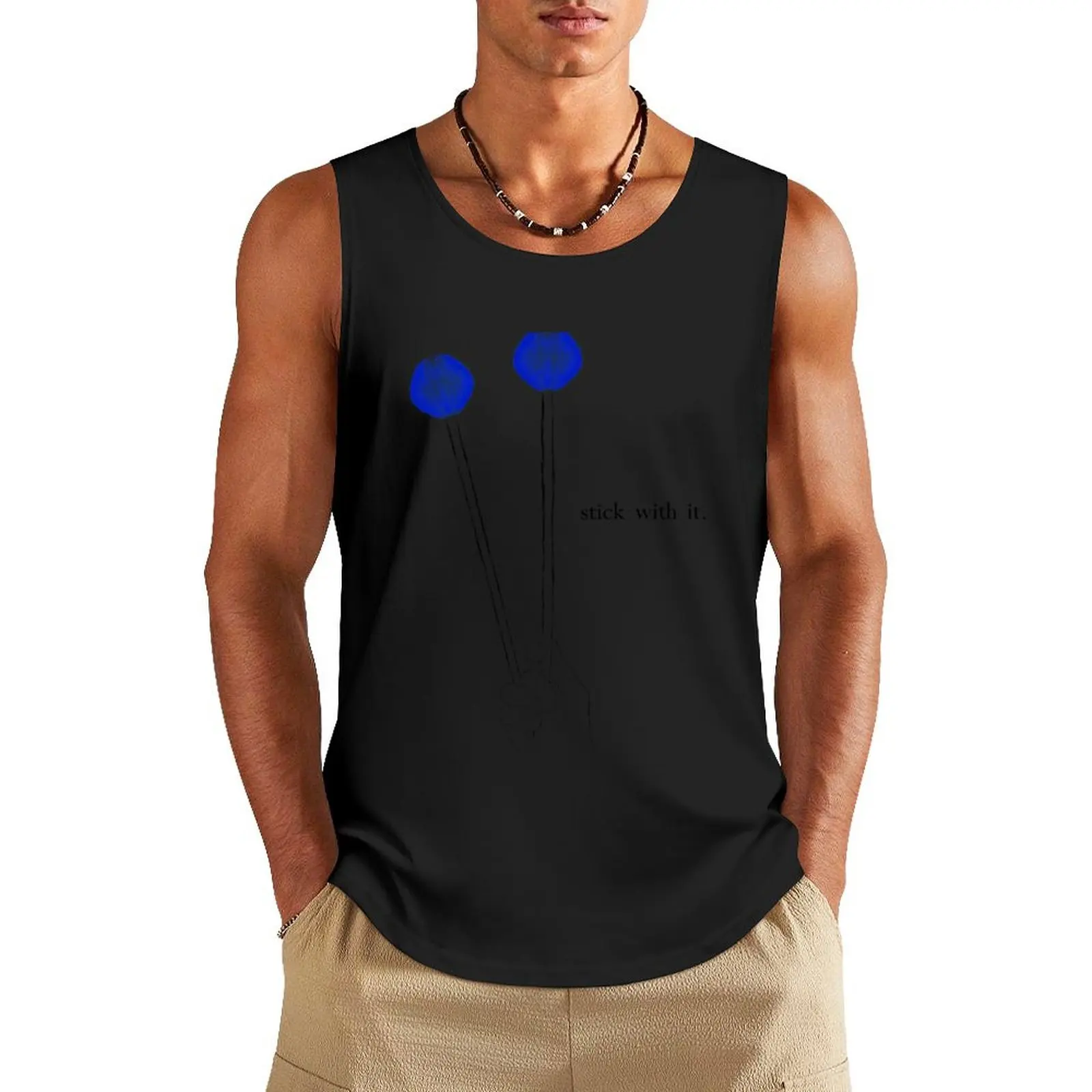 Stick With It - Vibes Tank Top Men's t shirt summer clothes men 2024 t-shirts for Men's gym T-shirt sports