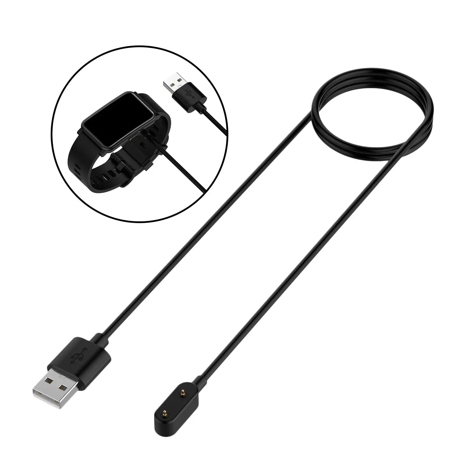 2-4pack Watch Charger Compatible with Huawei Watch Fit USB Charging Cable black