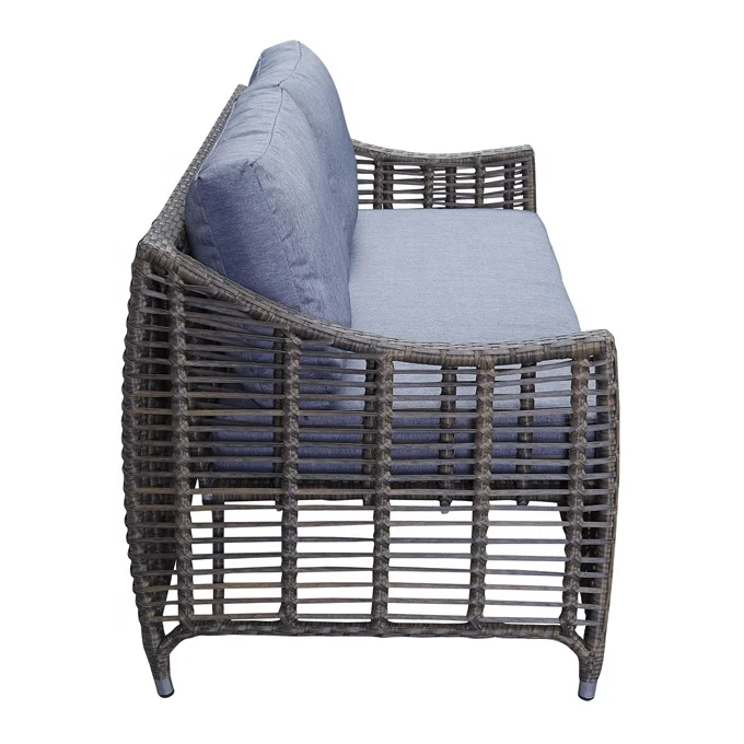 Modern Best Sale Garden Wicker Conversation Couch Loveseat Furniture Outdoor Patio Rattan Aluminum Sofa Set