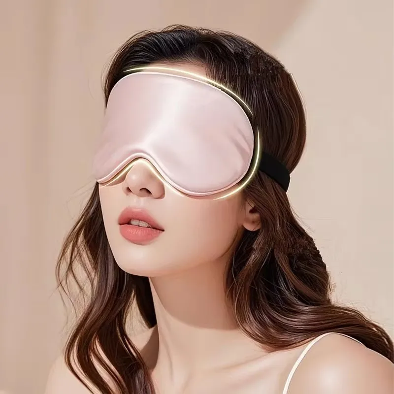 Double-Sided Silk Sleeping Eyeshade Light Blocking Breathable Travel Sleep Eye Mask Shields Protective Safety Goggle Eye Wear