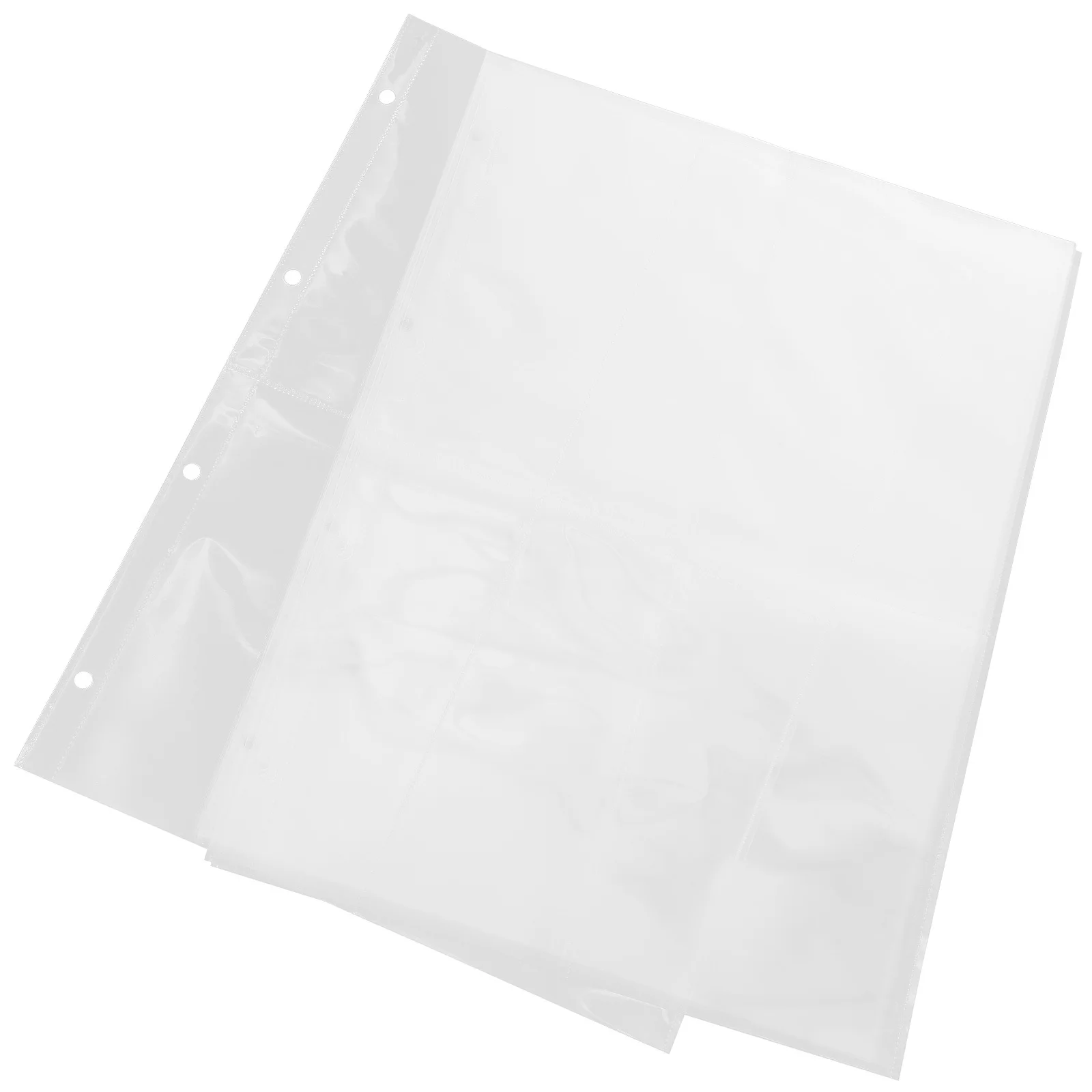 

60Pcs A4 Transparent Photo Album Pages Clear Plastic Sleeves Protective Photo Card Holders for Binder Storage Postcard Sleeves
