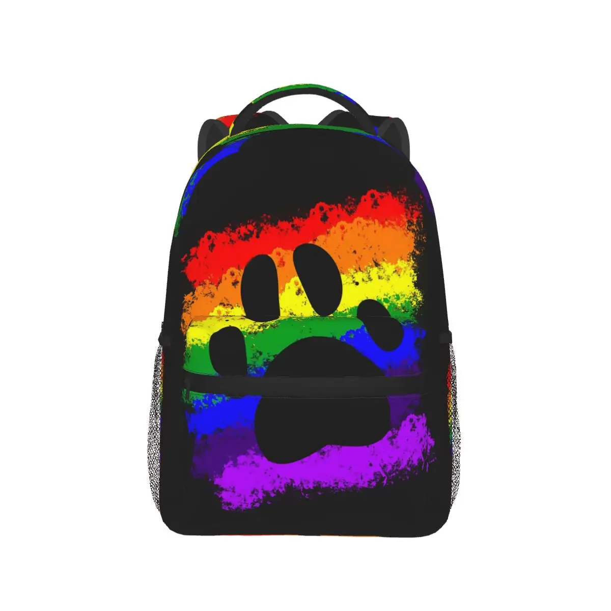 Colourful Paw Print Stencil Cut Out Backpack Hot Sale Daypack Large Capacity Kids BookBag School Bag Shoulder Bags for Men Women