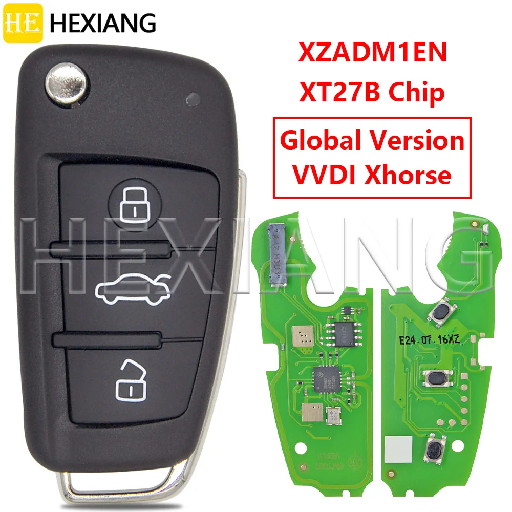 

HE VVDI Xhorse XZADM1EN Global Version XT27B Chip Audi Style Universal HU66 Blade Flip Car Remote Key For Audi A3 A4 A6 Q3 Q5..