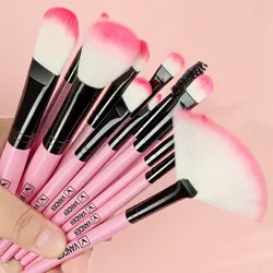 10-13Pcs Makeup Brushes Soft Fluffy Set for Cosmetics Foundation Blush Powder Eyeshadow Kabuki Blending Makeup Brush Beauty Tool