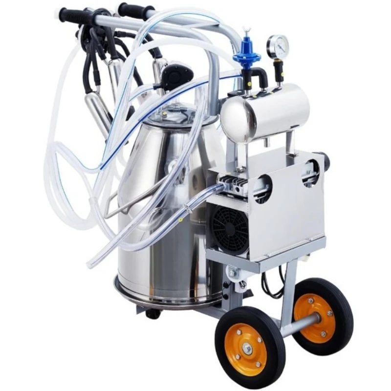 Milking machine, electric pulsating mobile small milking machine