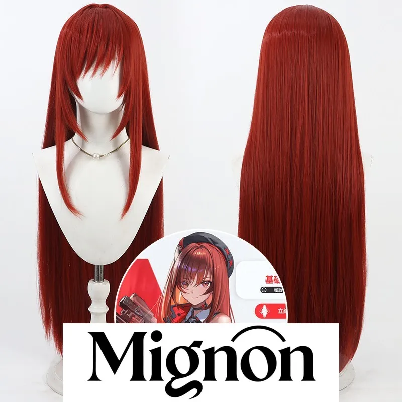 

Богиня Победы: NIKKE Rapi, парик для косплея, винно-красные длинные волосы, скальп, подарок на Хэллоуин