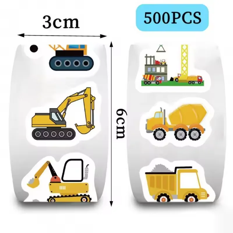 Cartoon Sticker Cat Meme & Excavator Truck Construction Vehicle Stickers DIY Decoration for Laptop Water Bottle Scrapbook Party image 6