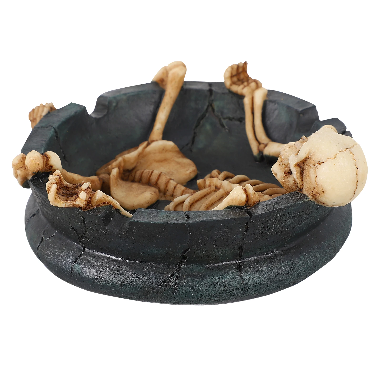 

Skull Ornaments Halloween Desktop Decor Decoration Cigarette Ash Tray Decorate Container Ashtray Resin Festival Supplies for