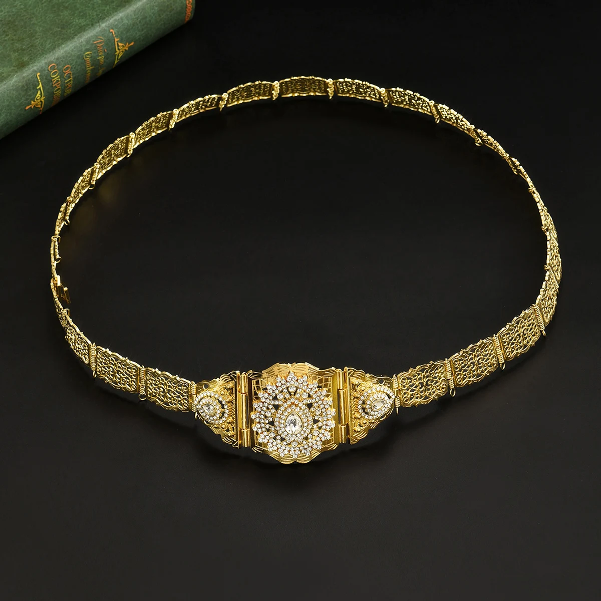 حزام عتيق للسيدات المغربي مع نمط قطرة الماء على شكل فستان الزفاف حزام المجوهرات العربية هدية رمضان