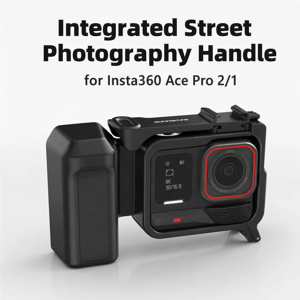 Street Grip Kit For Insta360 Ace Pro 2/Ace Pro Hand Grip Mount Quick Release Rabbit Cage with Shutter Button Protective Frame