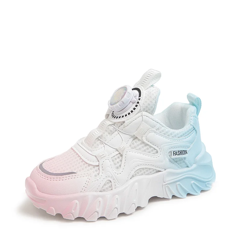 2024 scarpe per bambini Sneaker per ragazze Chunky Kids Casual Tennis Sneaker Mesh Platform scarpe sportive per ragazze viola