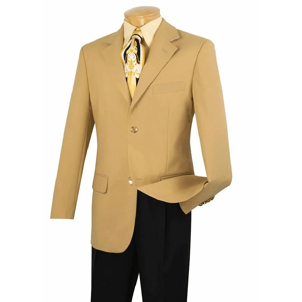 

Мужские костюмы, комплект из 2 предметов, куртка цвета хаки, черные брюки, однобортный, формальный, с лацканами, для свадьбы, жениха, повседневная мужская одежда на заказ