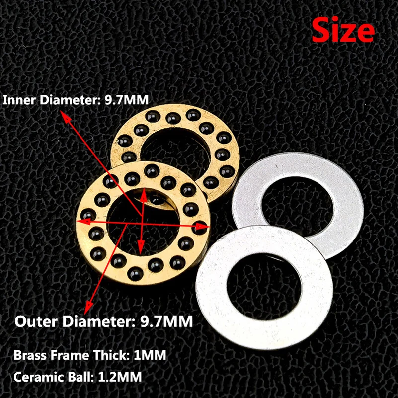 Outer Diameter 9.7MM CNC Brass Ceramic Ball Made Fold Knife Cage Bearings Quick Open Close System Accessories DIY Make Parts