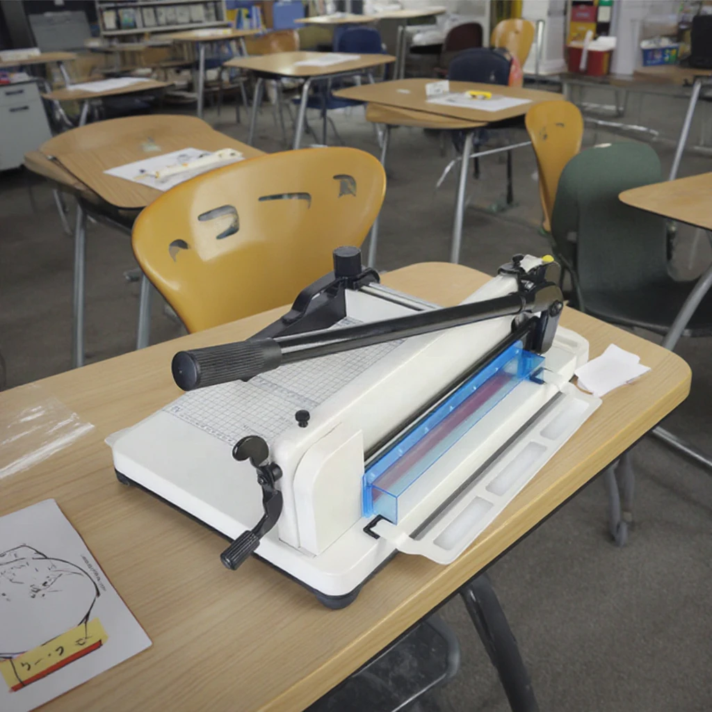 เครื่องตัดกระดาษแบบกิโยตีน รุ่น 858 A4 สำหรับงานหนัก ตัดกระดาษได้ 400 แผ่น เหมาะสำหรับสำนักงาน