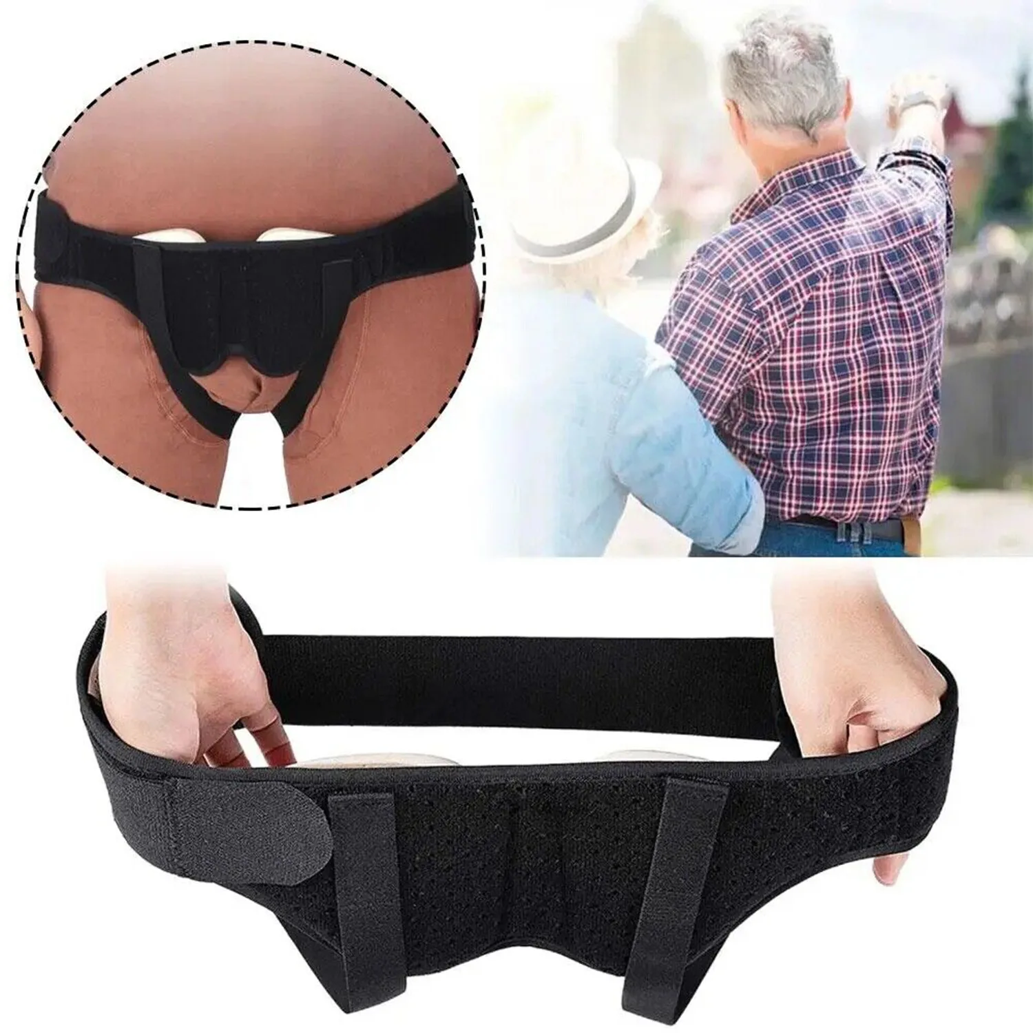 Hernia Belt for Men Small Intestinal Gas Hernia Fixation Support Belt for Middle-Aged And Elderly Adults Inguinal Hernia Care