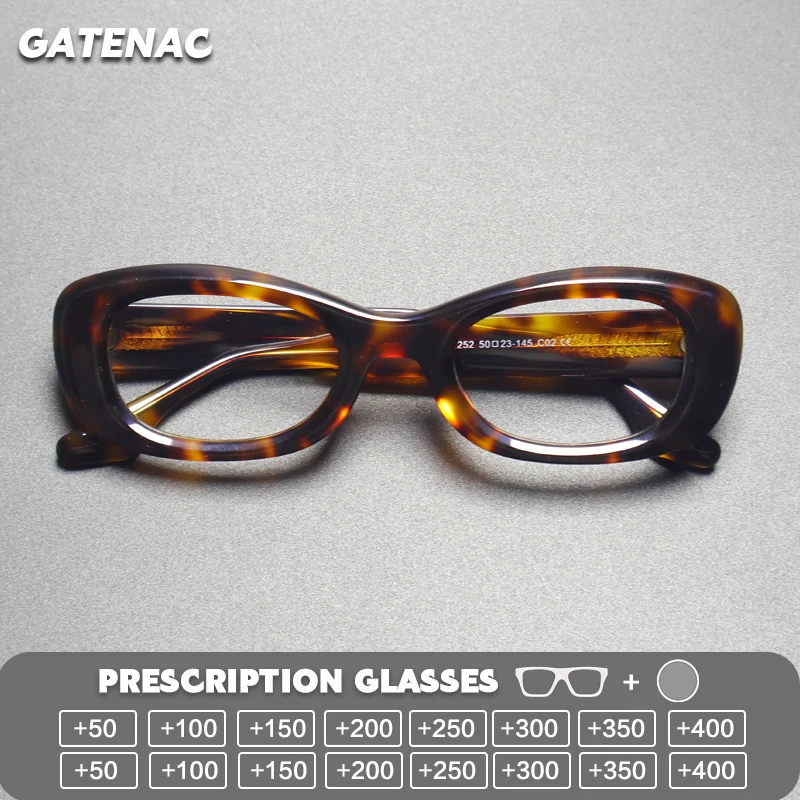 Gatenac Qualitäts-Acetat-Lesebrille für Damen, photochromatisch, Anti-Blaulicht, verschreibungspflichtige Brille, progressive Myopie-Brille