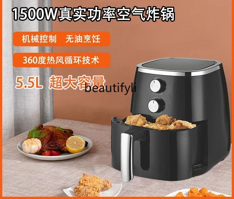 

5L Large Capacity Household 1500W Power Multifunctional Air Fryer Electric Fryer smt61