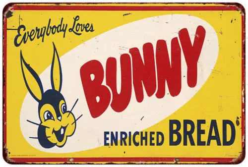 1949 Easter Bunny in a Suit art Whitman's Sampler Candy Reproduction metal sign