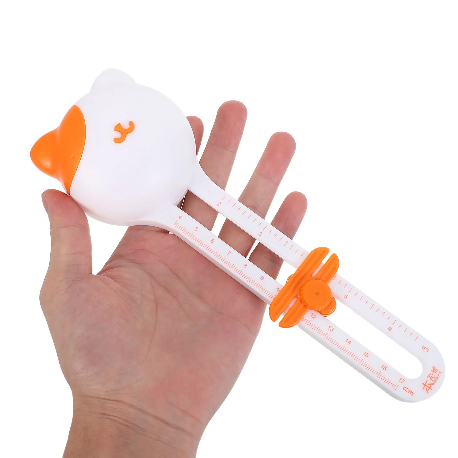 Adjustable Plastic Circle Paper Cutter 5-16 cm, Handheld Compass Craft Tool for Scrapbooking, Card Making, Hole Punch