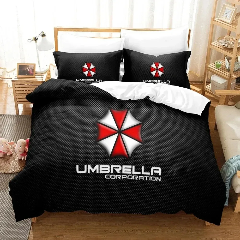 

Corporation Red Umbrella Bedding Set Boys Girls Twin Queen Size Duvet Cover Pillowcase Bed Kids Adult Fashion Home Textileextile