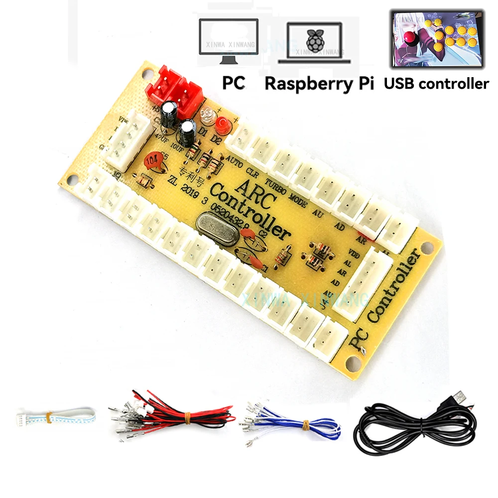 

Zero Delay USB Board Arcade Encoder Joystick Controller Cable For PC Raspberry Pi Sanwa Button TV Box Video Game Machine DIY