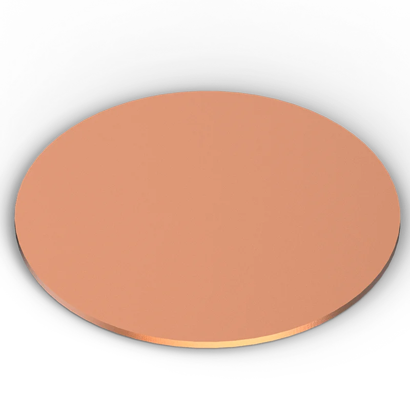 

T2 Red Copper Round Plate, High Conductivity Copper Washer Solid Disc 4-6mm Thickness for Electronics/Industrial Use