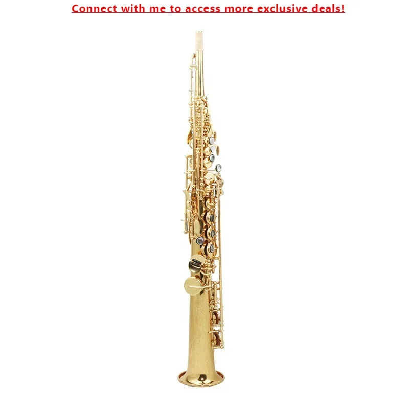 

SEASOUND OEM Professional One-Piece Gold Soprano Saxophone JYSS111P
