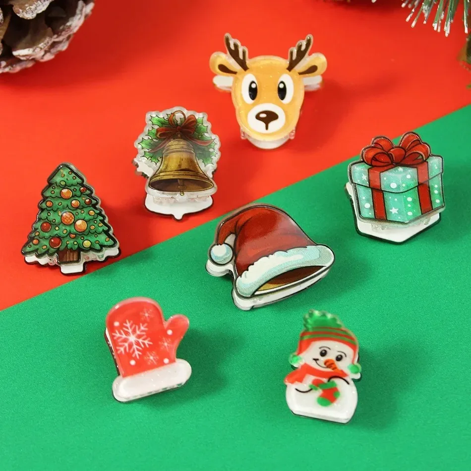 

Рождественская заколка для девочек с героями мультфильмов, рождественская шляпа для девочек, дерево, маленькая заколка для волос, снеговик, лось, боковая сломанная заколка для волос, аксессуары для волос MD05