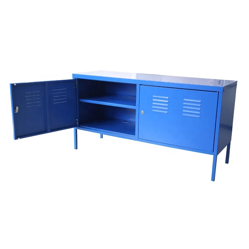 Steel small locker 2 door metal kids box steel tv stand home cabinet