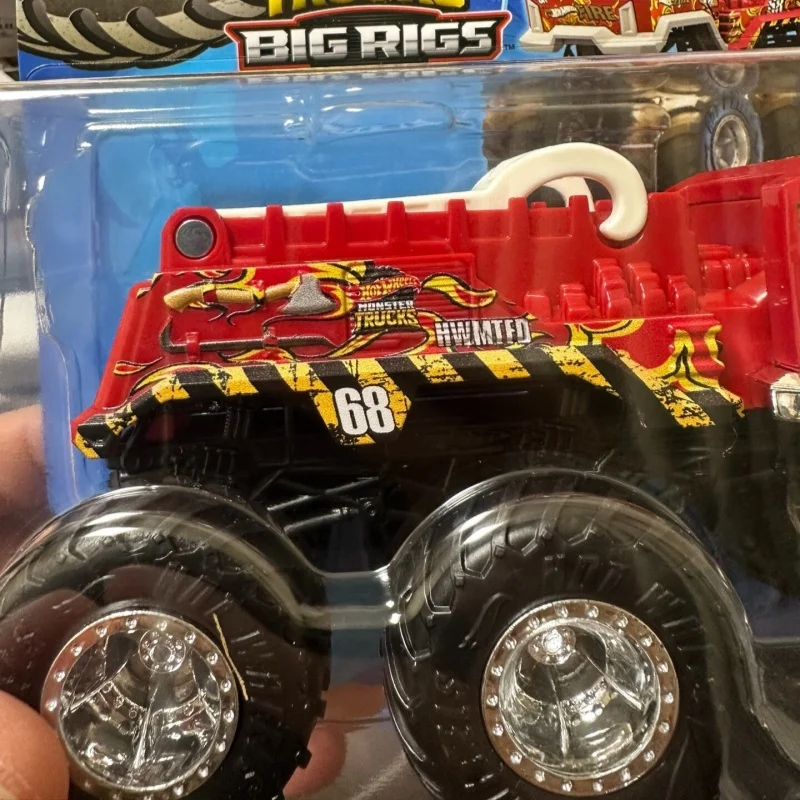 Original Hot Wheels 6-Wheel Car Monster Trucks Big Rigs Wreckstruction Motosaurus Transport Vehicle Model Toys Boys Gift view 4