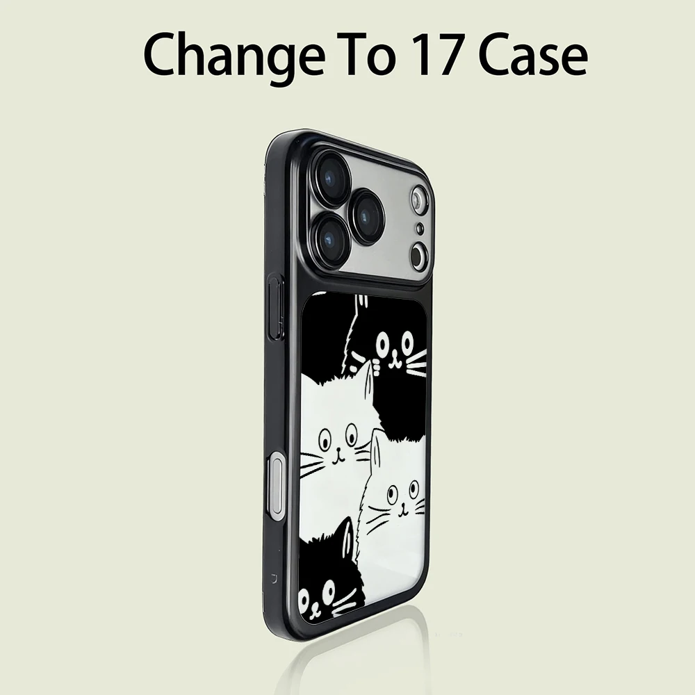 Niedliche Katzen-Schutzhülle für iPhone 13 Pro Max Hüllen iPhone 17 11 12 13 ProMax 16 14 15 Plus 17 Air PC Mattierte Sturzsichere Hülle – Detail 5