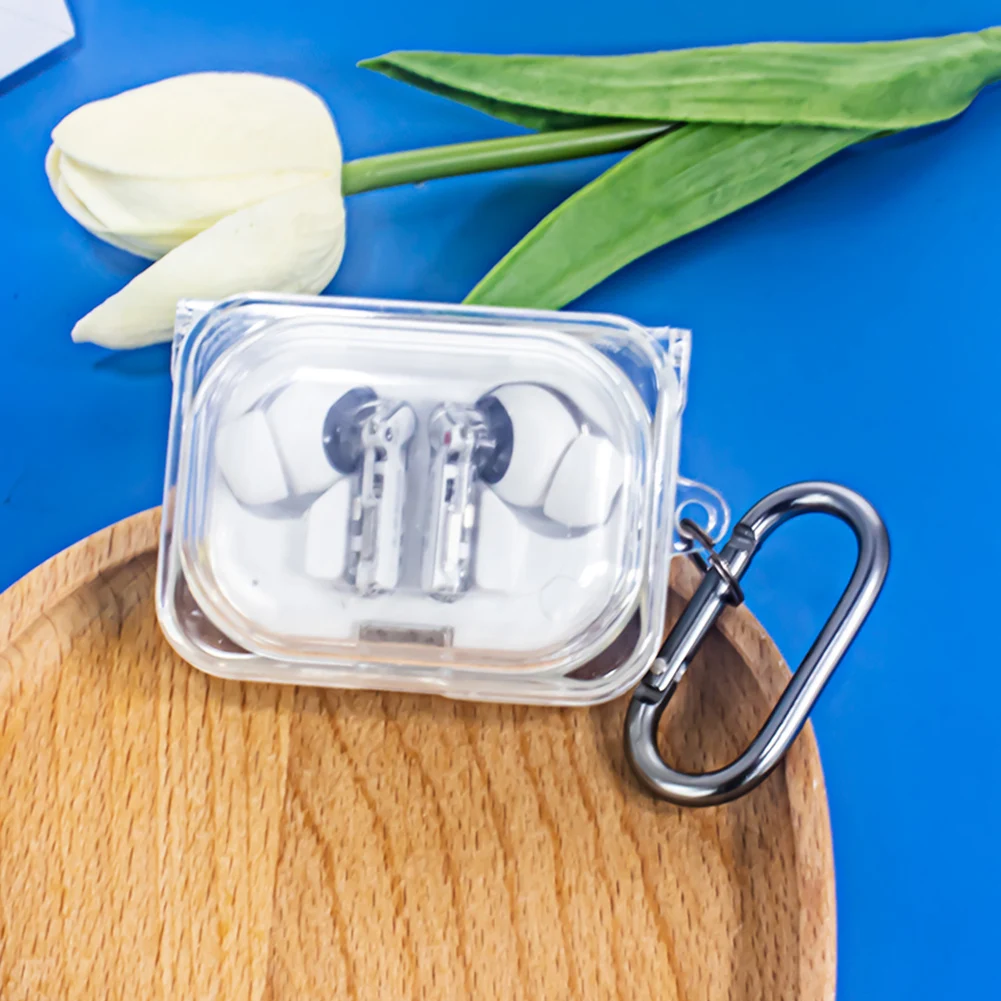 غطاء شفاف خفيف الوزن من مادة TPU مقاوم للصدمات مع غطاء حماية لسلسلة المفاتيح وغطاء شحن لسماعات الأذن من أجل لا شيء الأذن (أ) #2