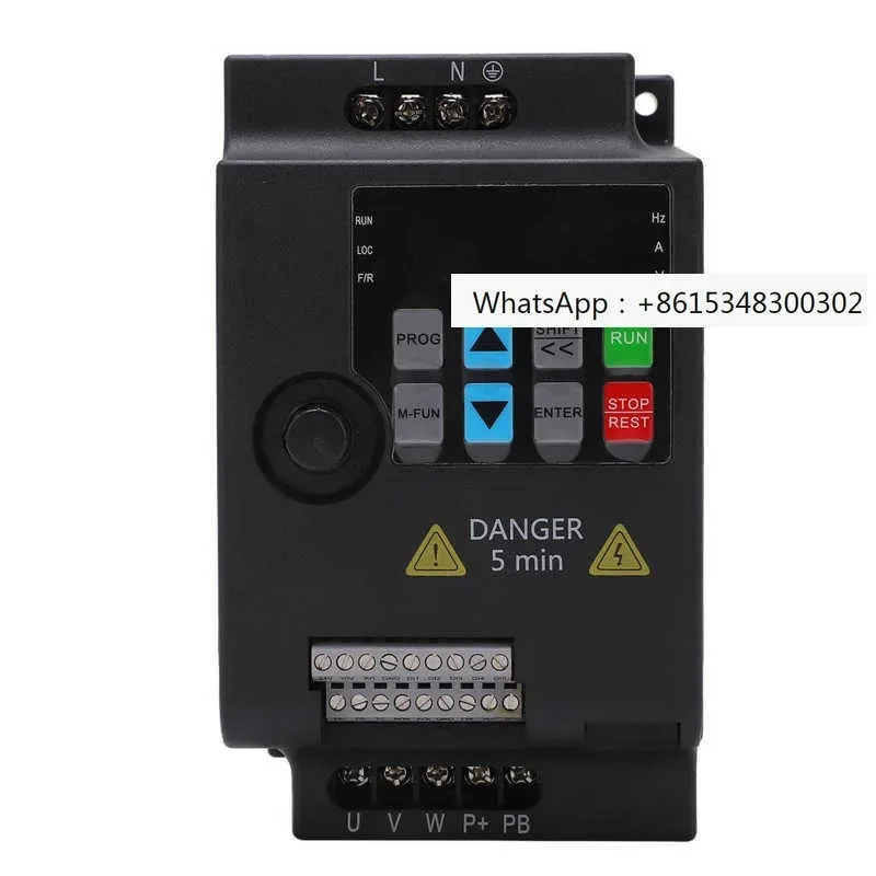 

SAKO Variable Frequency Drive 2.2KW Single Phase To 3 Phase VFD Mini Frequency Inverter AC 220V Input AC 0‑220V Output