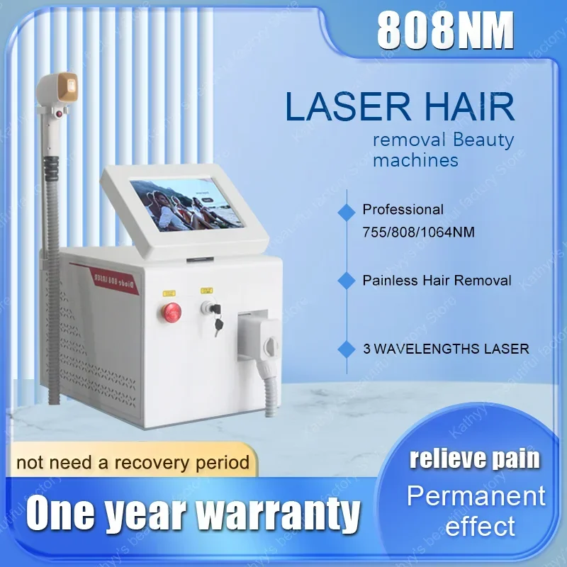 New CE certified Ice Platinum 3-wavelength 808nm 755 1064nm comfortable and painless rapid hair removal diode laser