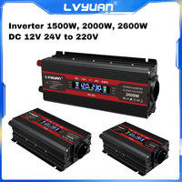 12V 220V 1500W 2000W 2600W Power Inverter Modified Sine EU Plug 50Hz 60Hz Remote Control Solar Converter Transformer inversor