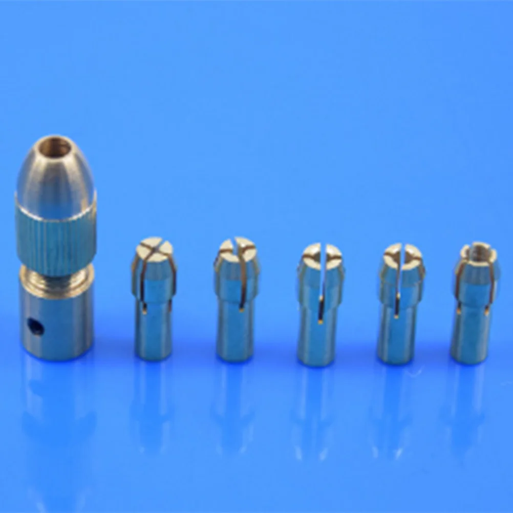 

7Pcs 0.5mm to 3Mm Electric Drill Chuck Set with Brass Collets for Rotary Tool Accessories High Quality Clamping for Home and