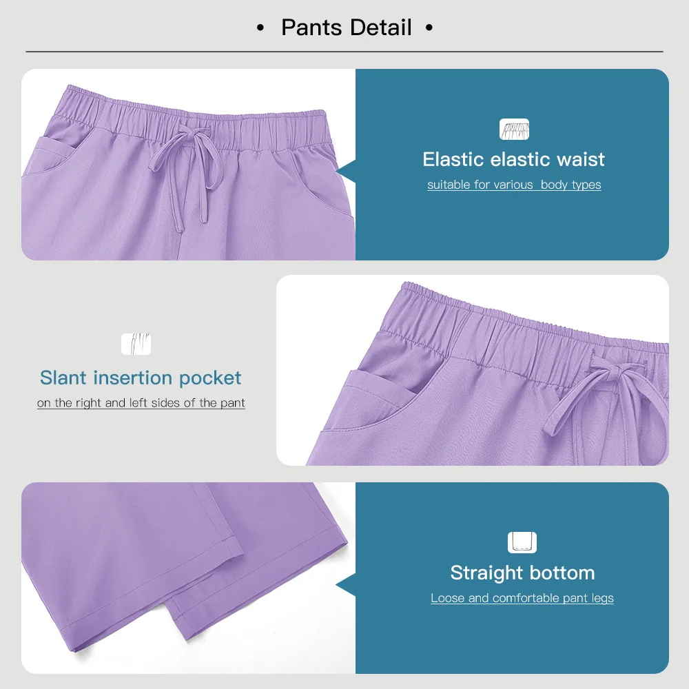 ニアヒン歯科看護師ユニフォーム手術着トップ+パンツスーツ美容サロンSPAユニフォーム医療看護スクラブセット女性卸売